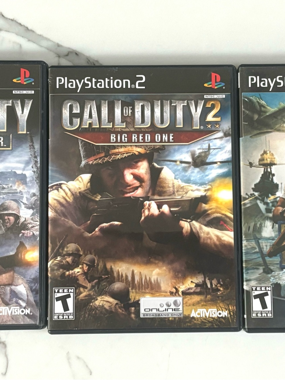 PLAYSTATION 2 GAMES CALL OF DUTY, CALL OF DUTY 2, MEDAL OF HONOR RISING SUN PS2